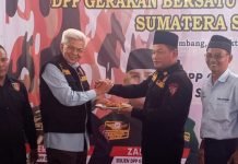 Mawardi Yahya Hadiri Pengukuhan serta Penetapan DPP GBR Sriwijaya Sumsel