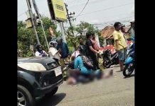 Kecelakaan di Samping Kantor Pemda OKI, Seorang Guru Tak Sadarkan Diri