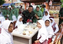 Tingkatkan Gizi, Kodim 0402/OKI-OI Lanjutkan Program Unggulan Kodam II/Sriwijaya ‘Dapur Masuk Sekolah’