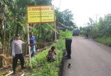 Kondisi Turunan Jembatan di Kandis Memprihatinkan, Polsek Pampangan Imbau Pengendara Waspada