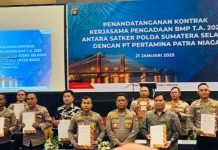 Dukung Operasional, Polda Sumsel dan PT Pertamina Patra Niaga Tandatangani Kontrak Pengadaan BMP 2025