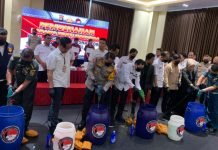 Puluhan Kilogram Sabu Milik Jaringan Narkoba Golden Crescent Dimusnahkan Polda Sumsel