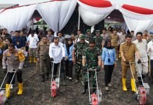 Dandim 0402/OKI-OI Hadiri Acara Penanaman Jagung Serentak di Ogan Ilir