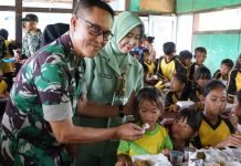 Dukung Peningkatan Gizi Siswa, Kodim 0402/OKI Laksanakan Program ‘Dapur Masuk Sekolah’