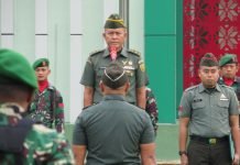 Kasdim 0402/OKI Tekankan Nilai Nasionalisme di Upacara Bendera Mingguan