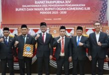 DPRD OKI Adakan Rapat Paripurna Usulan dan Pengangkatan Bupati-Wabup Terpilih