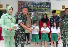 Dukung Program Pemerintah, Kodim 0402/OKI Laksanakan Program Dapur Masuk Sekolah