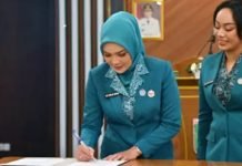 Purnama Wulan Sari Lantik Zita Anjani Sebagai Ketua TP PKK dan Pembina Posyandu Lampung Selatan