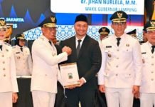 Radityo Egi Pratama-M. Syaiful Anwar Ikuti Proses Sertijab Kepala Daerah di Provinsi Lampung