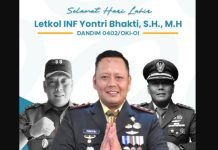 Forkopimcam SP Padang Sampaikan Doa dan Harapan di Ulang Tahun Dandim 0402/OKI-OI