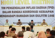 Gubernur Lampung Pimpin Rakor High Level Meeting TPID