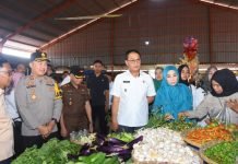 Pastikan Ketersediaan dan Stabilitas Harga Bahan Pokok, Bupati Tubaba Lakukan Sidak Pasar