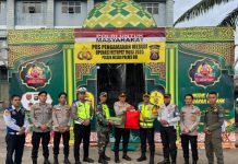 Pantau Arus Mudik, Kapolres OKI Cek Pos Pam di Mesuji dan Lempuing