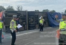 Lakalantas di Tol Kapal Betung OKI, Sopir Bus Meninggal Dunia