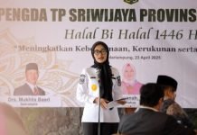 Wagub Jihan Nurlela Hadiri Halal Bihalal TP Sriwijaya, Apresiasi Kontribusi dalam Pembangunan Lampung