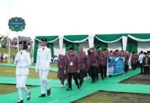 Hadiri Pembukaan STQH XXVIII, Bupati Muchendi Beri Dukungan Kafilah OKI