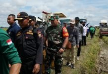 Dandim 0402/OKI Ikuti Panen Raya Padi Serentak di 14 Provinsi