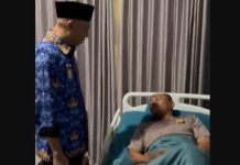 Gubernur Lampung Jenguk Polisi yang Terluka Saat Amankan Aksi Demo Petani Singkong