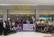 Bidhumas Polda Sumsel dan Jurnalis Nobar Film ‘Sayap-Sayap Patah 2: Olivia’