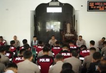Tingkatkan Keimanan, Polres OKI Gelar Binrohtal di Masjid Al-Faruq