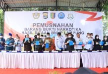 Musnahkan 15 Kg Sabu, Pemprov Lampung Tegaskan Komitmen Lindungi Generasi Muda