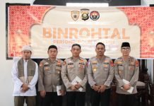 Polres OKI Laksanakan Binrohtal dan Pelepasan Tiga Personel Menuju Tanah Suci