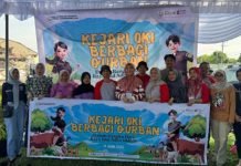 Rayakan Idul Adha di Kantor Baru, Kejari OKI Bagikan Daging Kurban ke Pegawai dan Warga