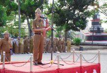 Apel Mingguan, Edy Firnandi Ajak ASN Rapatkan Barisan Wujudkan Visi Indonesia Emas 2045