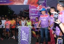 Bhayangkara Muba Fun Run Meriah, Ribuan Warga Padati Jalan Depan Rumah Dinas Bupati