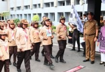 Pupuk Nasionalisme Sejak Dini, Bupati Muara Enim Lepas Lomba Gerak Jalan Pramuka