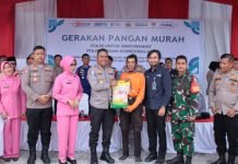Polres OKI Salurkan 2,5 Ton Beras Lewat Gerakan Pangan Murah