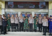 Kapolres OKI Sambut Kunjungan Danbrigif 8/GC, Perkuat Sinergi TNI-Polri
