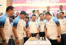 Gubernur dan Kapolda Lampung Adu Strategi di Pembukaan Turnamen Catur SMANDA Cup 2025