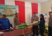 5 Ton Beras SPHP Tersalurkan dalam Gerakan Pangan Murah Polsek Lempuing
