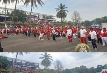 Ribuan Warga PALI Meriahkan Jalan Santai dan Senam Bersama HUT RI ke-80