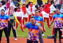 Senam Bersama Meriahkan Haornas ke-42 di Muba, Bupati Toha Kobarkan Semangat Olahraga