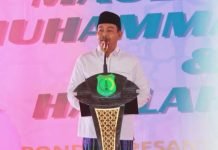 Wabup Muba Hadiri Maulid Nabi Muhammad dan Haflah Ponpes Riyadhul Iman di Lawang Wetan