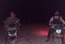 Malam Tanpa Cemas, Babinsa Temani Warga Patroli Siskamling