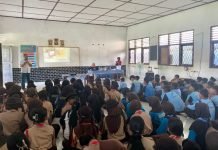 Pelajar Bumi Perkemahan Desa Sumber Baru Dapat Edukasi P4GN dari BNNK OKI