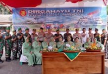 Dalam Suasana Kekeluargaan, Koramil 404-03/Pendopo Gelar Syukuran HUT ke-80 TNI