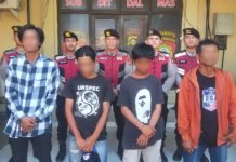 Polda Sumsel Amankan Empat Terduga Pelaku Pungli yang Beraksi di Pasar 16 Palembang
