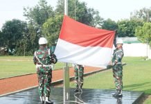 Merah Putih Berkibar di Kodim 0402/OKI-OI, Upacara 17-an Bulanan Teguhkan Semangat Patriotisme