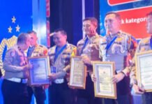 Satlantas Polres OKI Raih Sejumlah Penghargaan di Rakernis Fungsi Lantas 2025