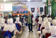 Pelajar SMPN 6 Kayuagung Antusias Ikuti Sosialisasi P4GN dari BNNK OKI