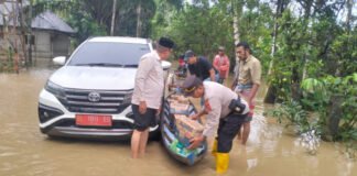 Polres Aceh Barat Imbau Warga Tingkatkan Kewaspadaan Banjir di Kaway XVI