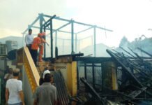 Diduga Korsleting Listrik, Rumah Warga Kedaton Hangus Terbakar