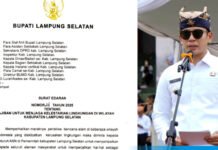 Bupati Lampung Selatan Terbitkan Surat Edaran Lingkungan, Pelanggar Terancam Penjara Hingga 10 Tahun