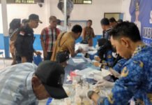 Perkuat Desa Bersinar, BNNK OKI dan Kecamatan SP Padang Gelar Tes Urine Massal Perangkat Desa