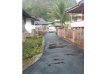 Parah! Pengaspalan di Desa Pungut Hilir Diduga Dikerjakan Asal Jadi dan Tanpa Plang Proyek