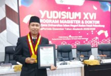 Pemred Citrasumsel.com Torehkan Prestasi Gemilang, Anas Jadi Lulusan Terbaik Prodi MPI Yudisium XVI Pascasarjana UIN Raden Fatah